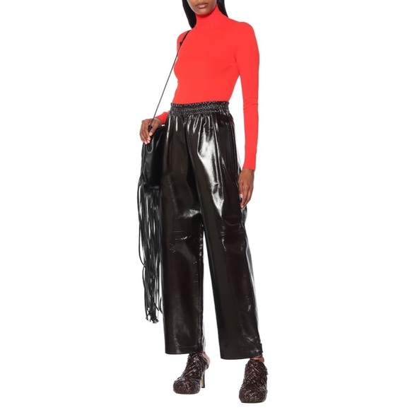 Bottega Veneta High-Rise Wide Leg Leather Pants - Picture 3 of 3